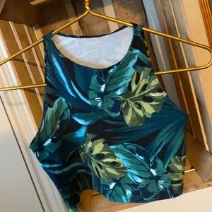 Tropical print crop top